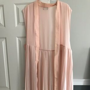 Free People blush pink pleated vest